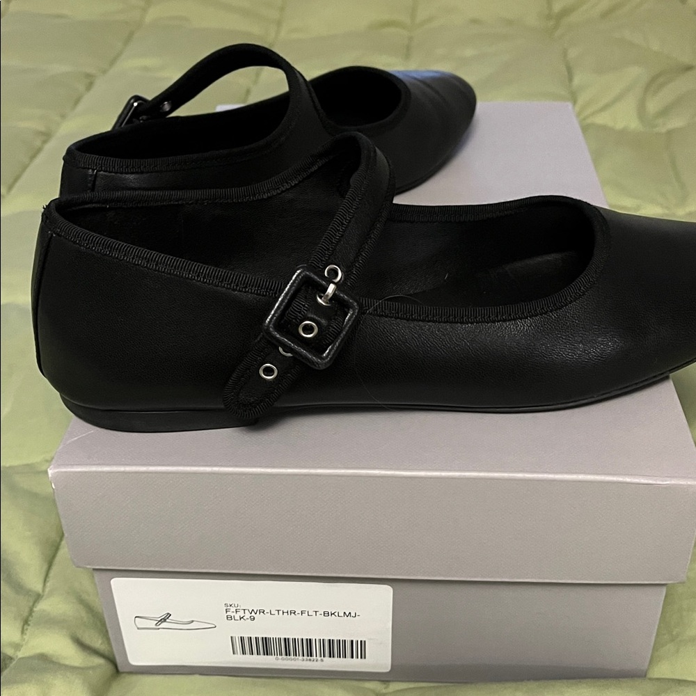 Black Everlane Mary Jane flats